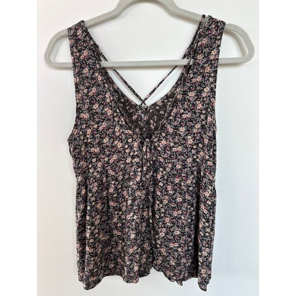 American Eagle Floral Flowy Tank Top, Size Small, EUC - Picture 3 of 6